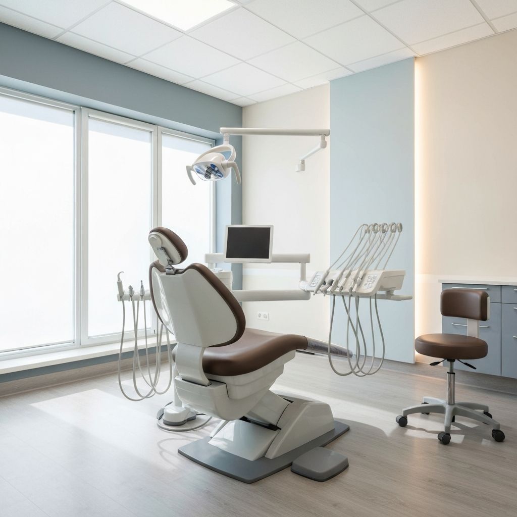 Brown dental chair